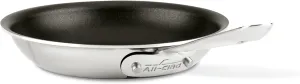 All-Clad D3 9 Inch Stainless Steel Pro Non Stick Frying pan, 3-Ply Stainless Steel Pan, Induction, Oven Broiler Safe 500F, Pancake Egg Pan, Skillet, Professional Cookware, Silver