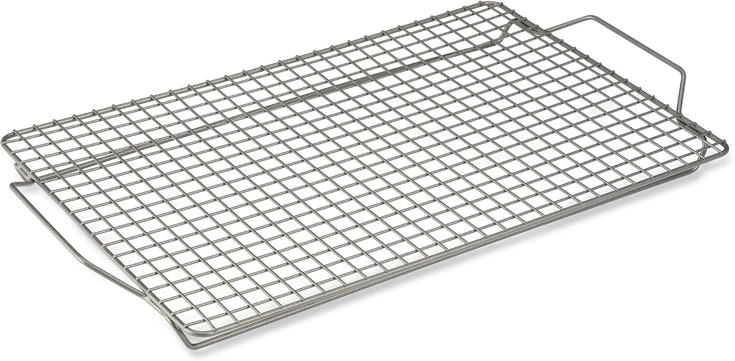 All-Clad Pro-Release Nonstick Bakeware Cooling and Baking Rack 12x17 Inch Oven Safe 450F Half Sheet, Cookie Sheet, Muffin Pan, Round Cake Pan, Loaf Pan, Grey