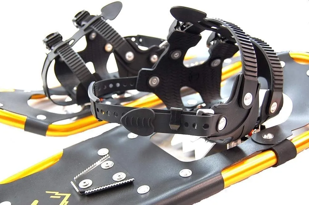 All Terrain Snowshoes with Trekking Poles,Lightweight Aluminum Snowshoes and Trekking Poles for Women/Men/Kids,Adjustable Ratchet Bindings and Carrying Tote Bag