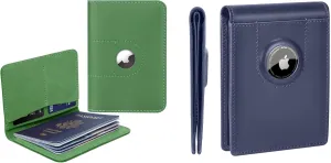 ALLIVE Genuine Leather Passport Holder With airtag & Genuine Leather Airtag Wallet for Men