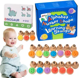 Alphabet Stamps For Kids, Letter Stamps For Kids - Wooden Letter Learning Stamps,Classroom Art Crafts, Compact Preschool Supplies For Kids Children Children Sell Stamps