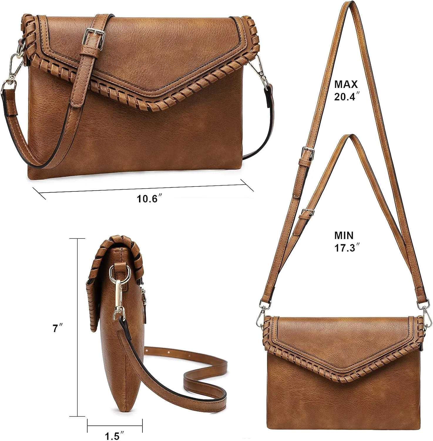 AMELIE GALANTI womens small crossbody strap handbag bag,Soft Leather Fabric Delicate Durable Fashion Design