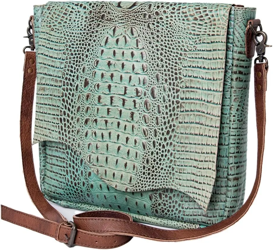 American Darling Cross Body Crocodile Embossed Full Grain Genuine Leather Western Women Bag Handbag Purse | Crossbody Bag for Women | Cute Crossbody Bag | Crossbody Purse
