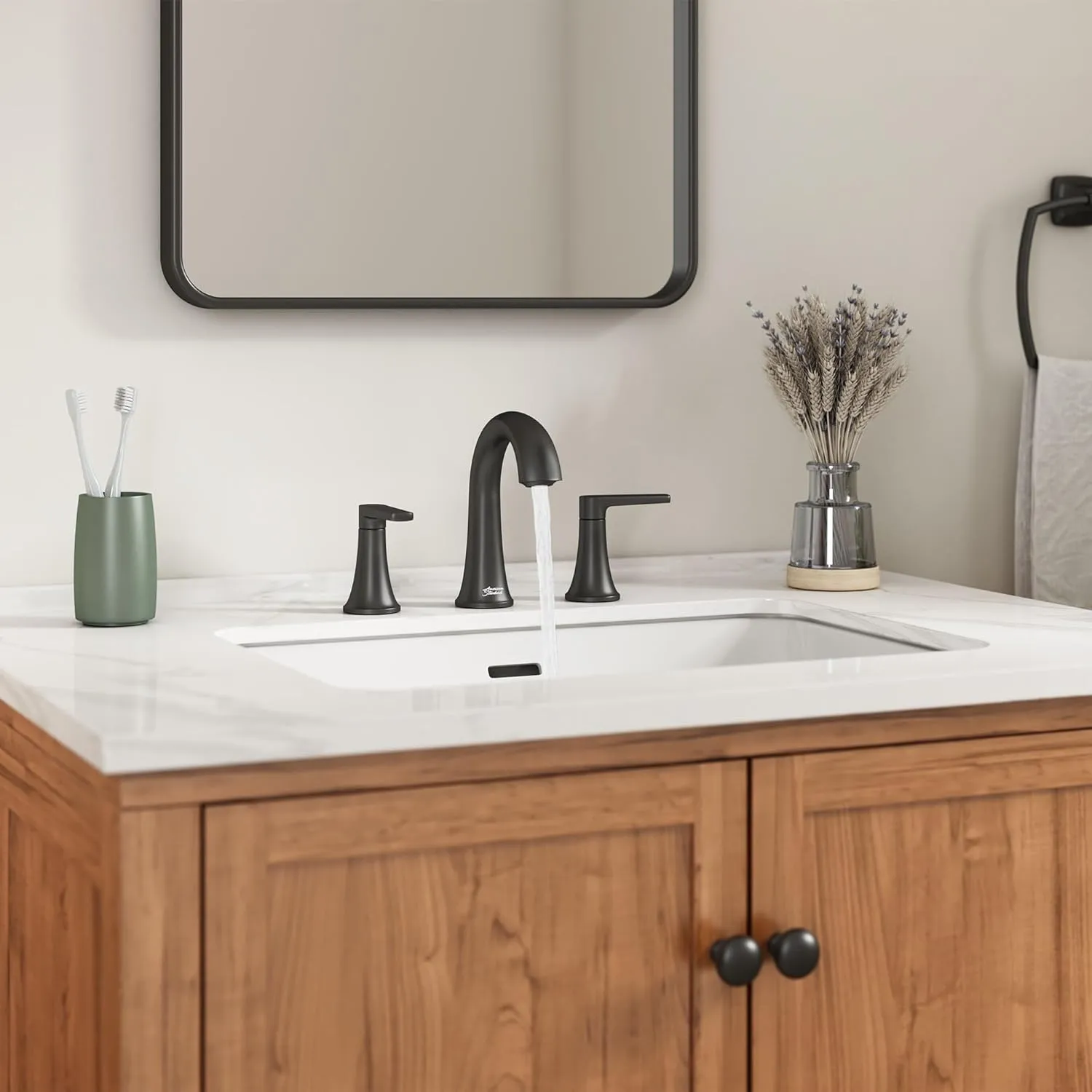American Standard 7429801.243, Becklow 8-Inch Widespread Bathroom Faucet, Matte Black