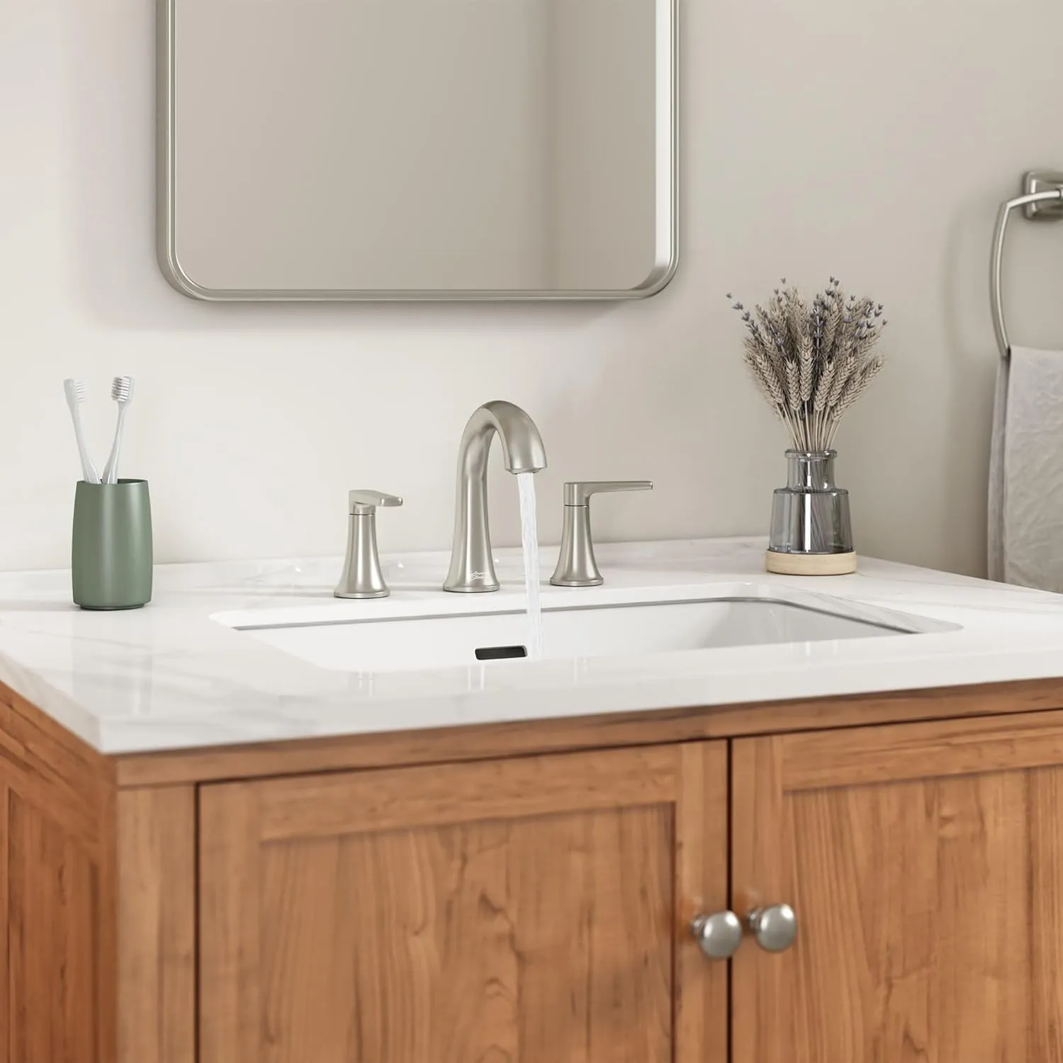 American Standard 7429801.295, Becklow 8-Inch Widespread Bathroom Faucet, Brushed Nickel