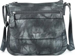 Angelkiss Small Womens Crossbody Bag Leather Shoulder Purse for Women Hobo Bag with Adjustable Shoulder Strap
