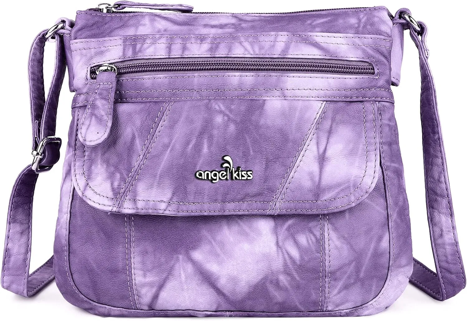 Angelkiss Small Womens Crossbody Bag Leather Shoulder Purse for Women Hobo Bag with Adjustable Shoulder Strap