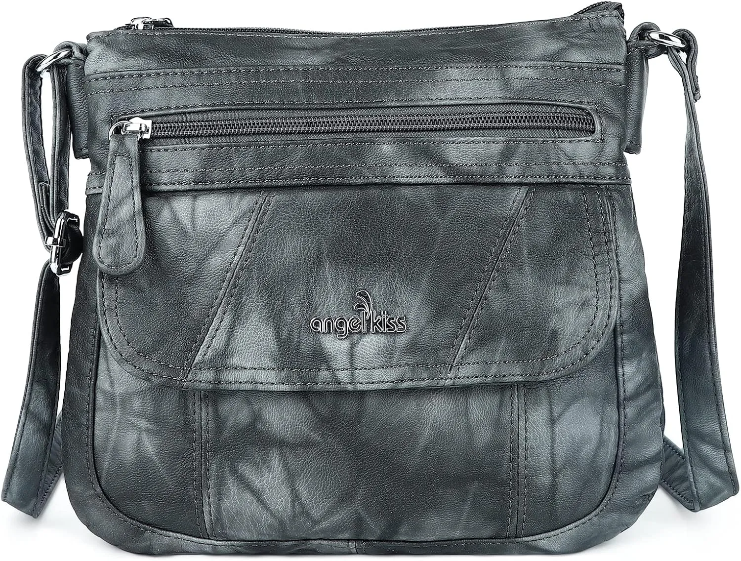 Angelkiss Small Womens Crossbody Bag Leather Shoulder Purse for Women Hobo Bag with Adjustable Shoulder Strap