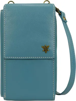 Anna by Anuschka Heritage Collection Women's Genuine Leather Large Phone Organizer - Heritage Turquoise