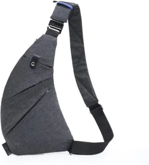 Anti-Theft Sling Backpack for Men & Women – Lightweight Chest Shoulder Bag for Hiking, Travel, Cycling (Grey)
