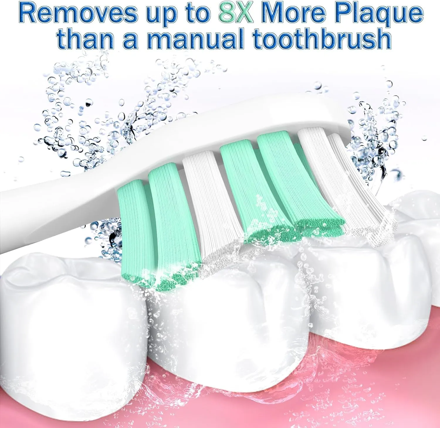 Aoremon Toothbrush Replacement Heads for Philips Sonicare - Compatible with Phillips Sonicare ProtectiveClean 4100 5100 C2 C1 C3 g2 Replacement Brush Heads & All Click-on Electric Toothbrushes