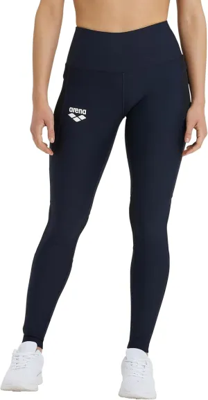 ARENA Women's Team Panel Tights Sporty High Waist Workout Leggings Side Pocket Soft Quick Dry Sweat Wicking MaxDry Fabric