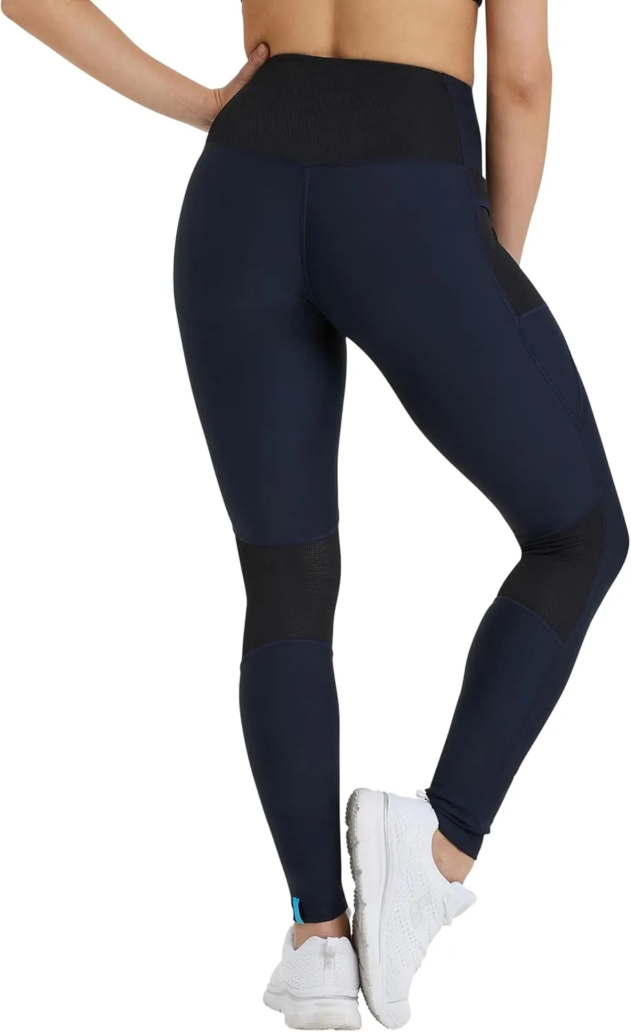 ARENA Women's Team Panel Tights Sporty High Waist Workout Leggings Side Pocket Soft Quick Dry Sweat Wicking MaxDry Fabric