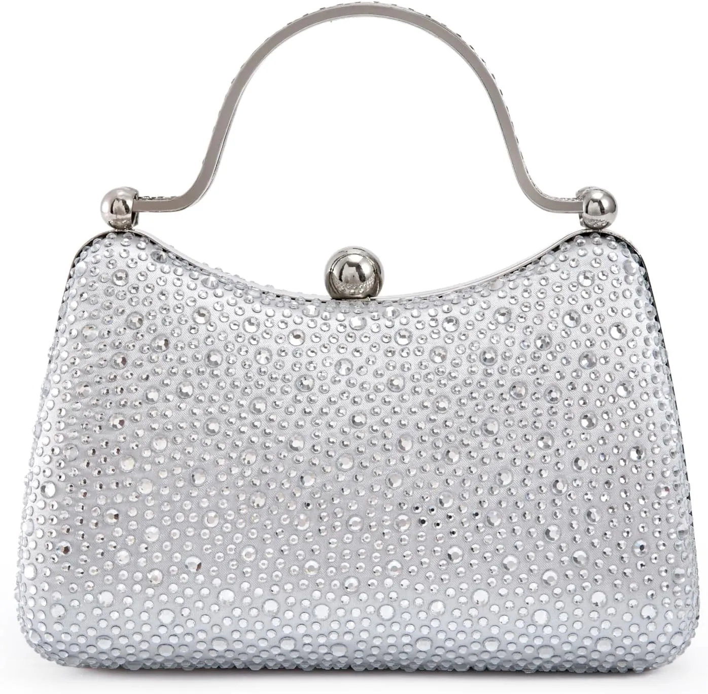 ARIA Double Metal Handles Dazzling Evening Bag