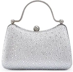 ARIA Double Metal Handles Dazzling Evening Bag