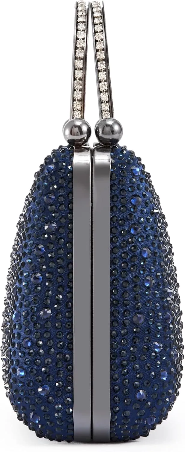ARIA Double Metal Handles Dazzling Evening Bag