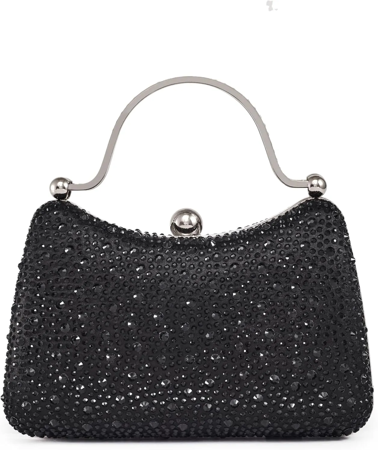 ARIA Double Metal Handles Dazzling Evening Bag