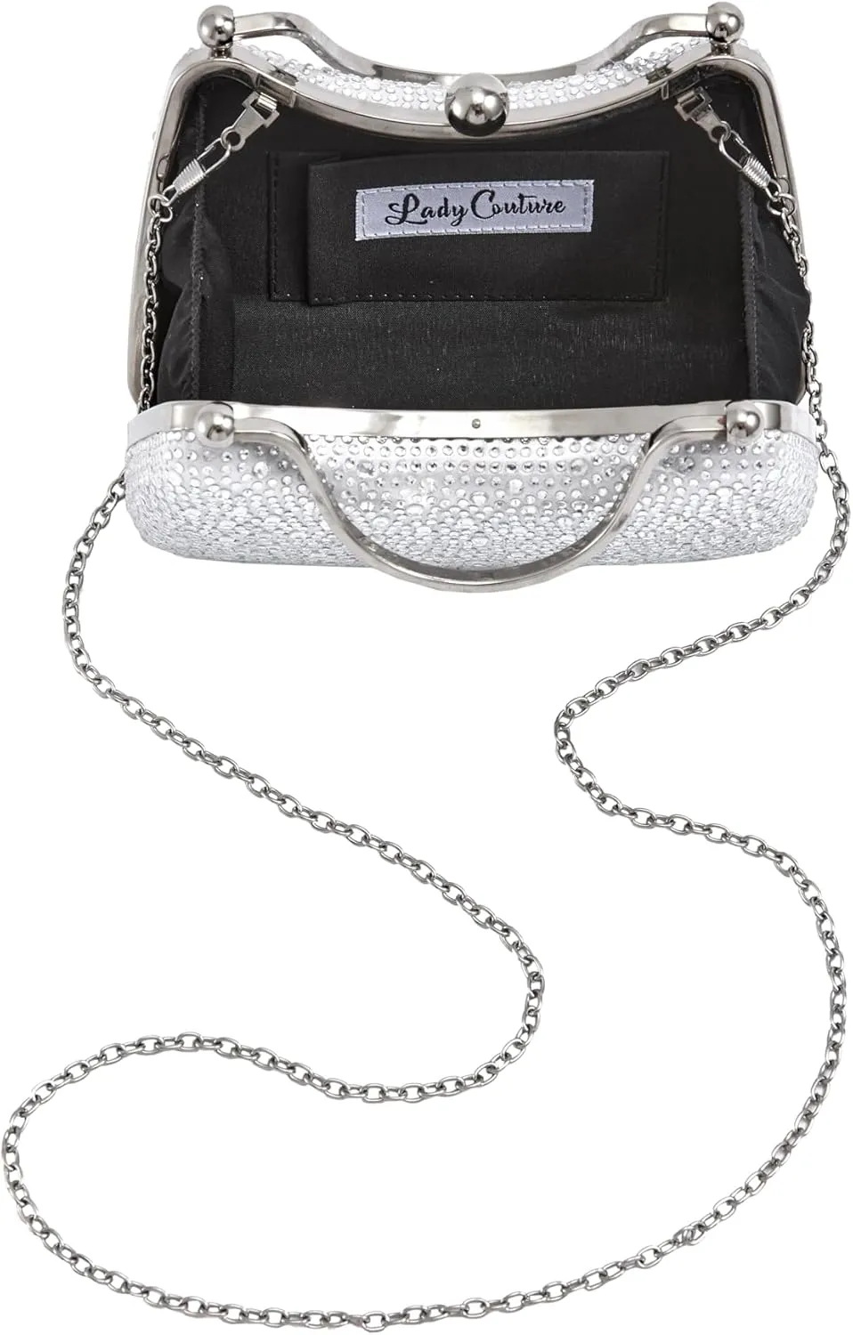 ARIA Double Metal Handles Dazzling Evening Bag