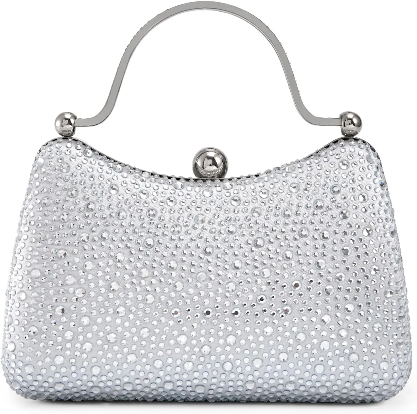 ARIA Double Metal Handles Dazzling Evening Bag