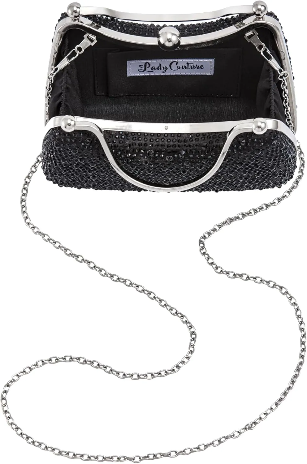 ARIA Double Metal Handles Dazzling Evening Bag