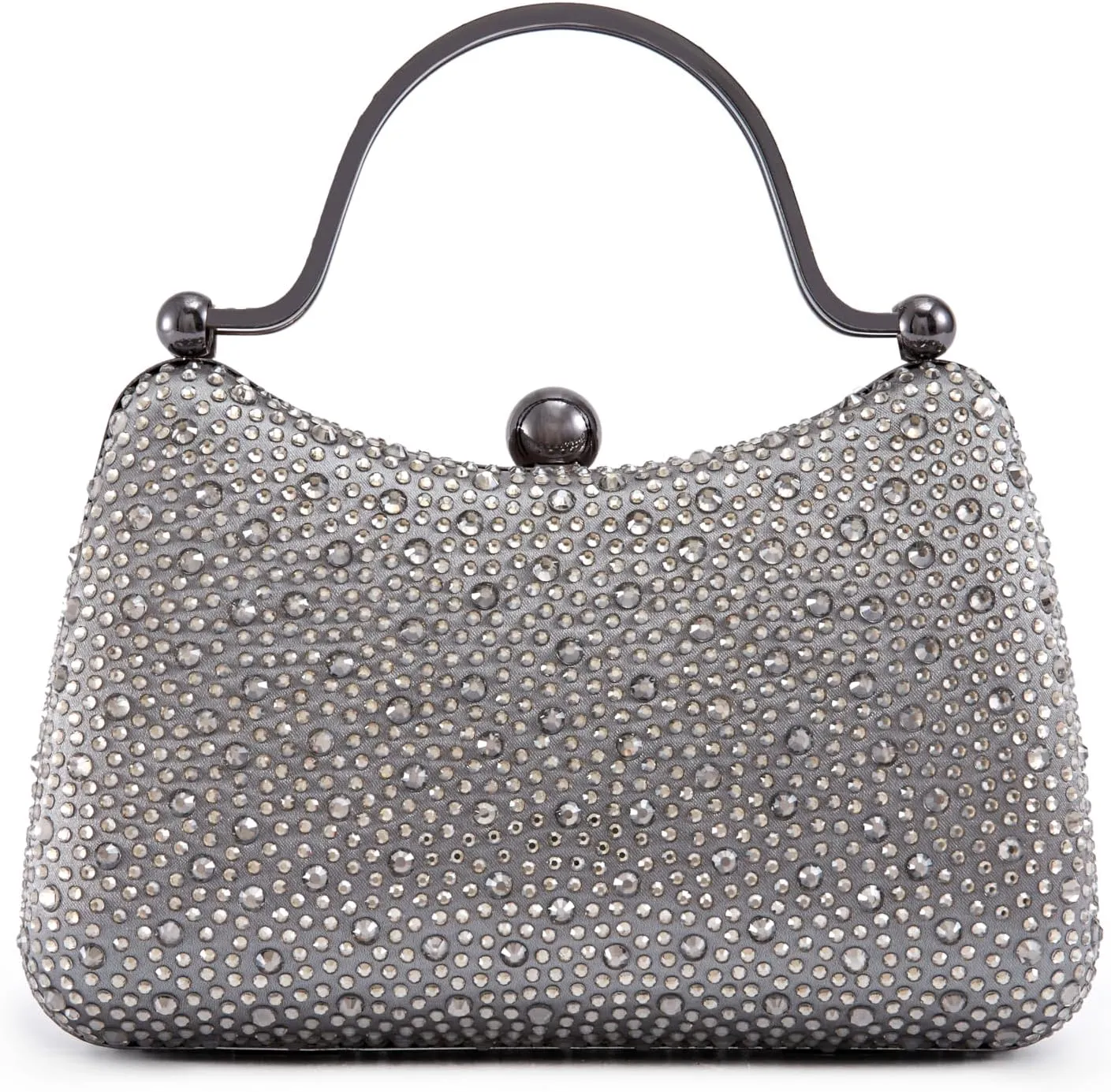 ARIA Double Metal Handles Dazzling Evening Bag