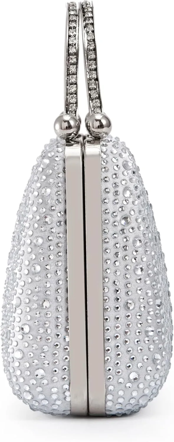 ARIA Double Metal Handles Dazzling Evening Bag
