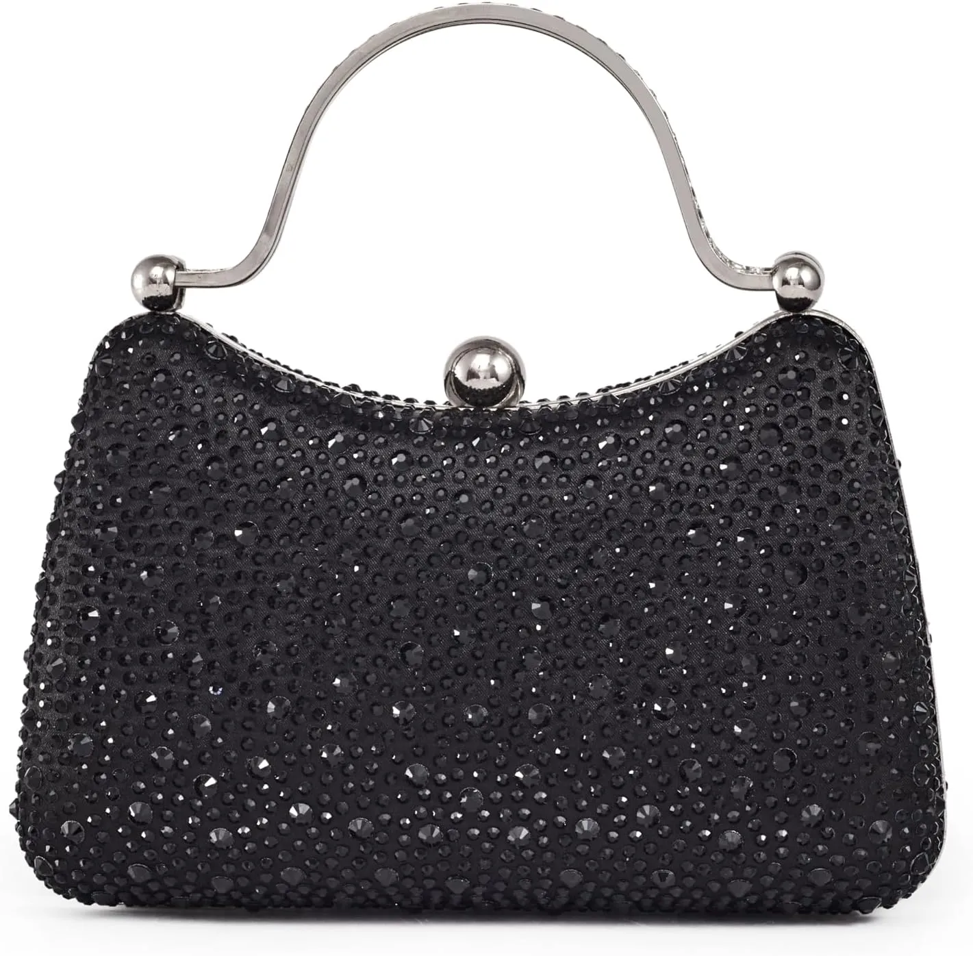 ARIA Double Metal Handles Dazzling Evening Bag