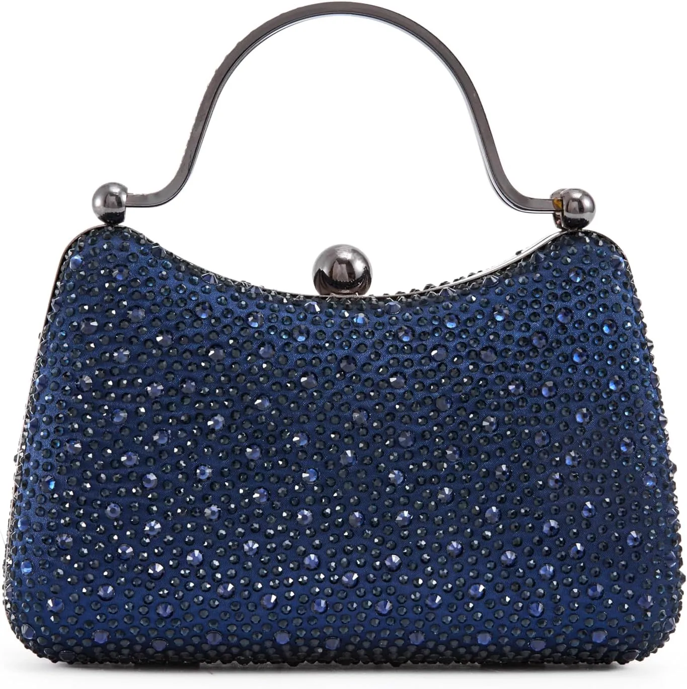 ARIA Double Metal Handles Dazzling Evening Bag