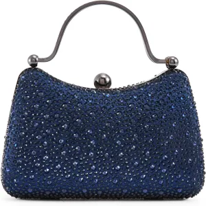 ARIA Double Metal Handles Dazzling Evening Bag