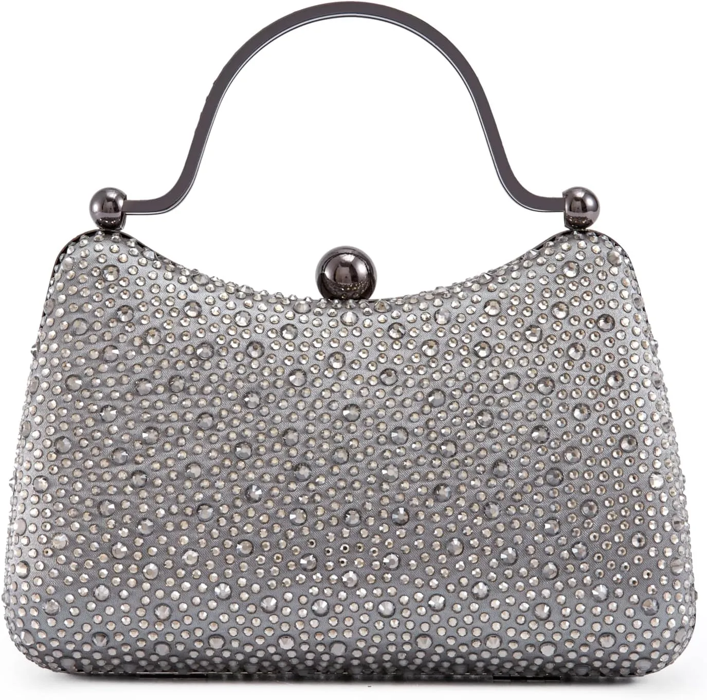 ARIA Double Metal Handles Dazzling Evening Bag