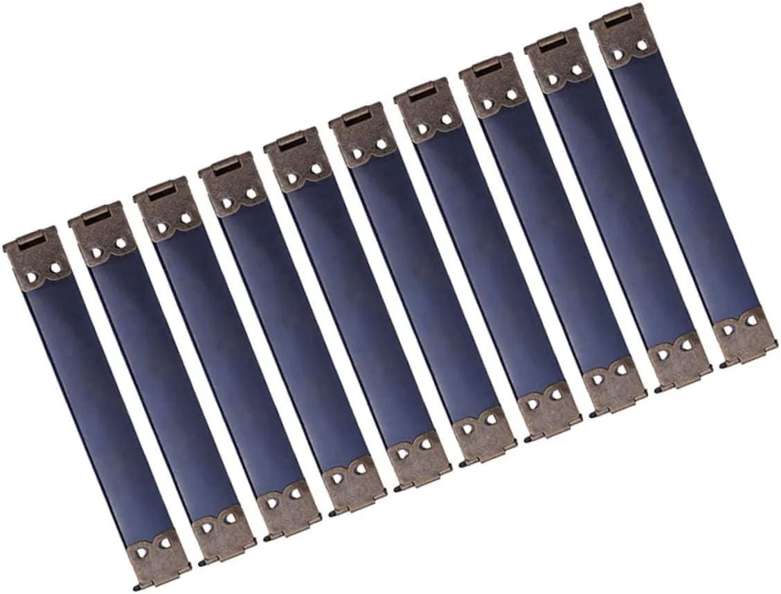 Artibetter 100Pcs Metal Internal Flex Frames for Handbag Hinges DIY Replacement Spring Clips for Coin Purse Clasp Bag Dark Green for Sewing Handbag Craft
