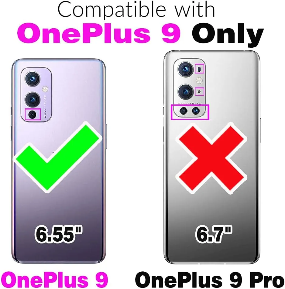Asuwish Phone Case for OnePlus 9 OnePlus9 5G Zipper Wallet Detachable Cell Cover with Tempered Glass Screen Protector Strap Flip Card Holder Slot One Plus9 On 1 Plus 1plus One  1  1 9 Nine Women Brown
