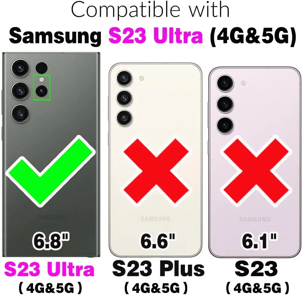 Asuwish Phone Case for Samsung Galaxy S23 Ultra 5G Zipper Wallet Detachable Cover with Screen Protector Crossbody Lanyard Strap Flip Card Holder Slot S23Ultra 23S S 23 23Ultra 6.8 inch White