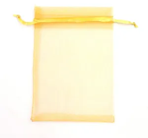 ATCG 100pcs 8x12 Inches Large Drawstring Organza Bags Decoration Festival Wedding Party Favor Makeup Pouches (Gold)