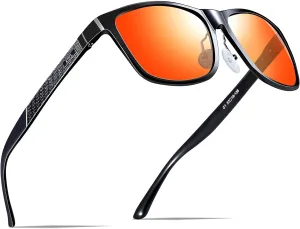 ATTCL Men's Retro Metal Frame Driving Polarized Sunglasses For Men Sun glasses