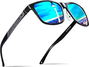 ATTCL Men's Retro Metal Frame Driving Polarized Sunglasses For Men Sun glasses