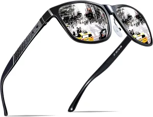 ATTCL Men's Retro Metal Frame Driving Polarized Sunglasses For Men Sun glasses