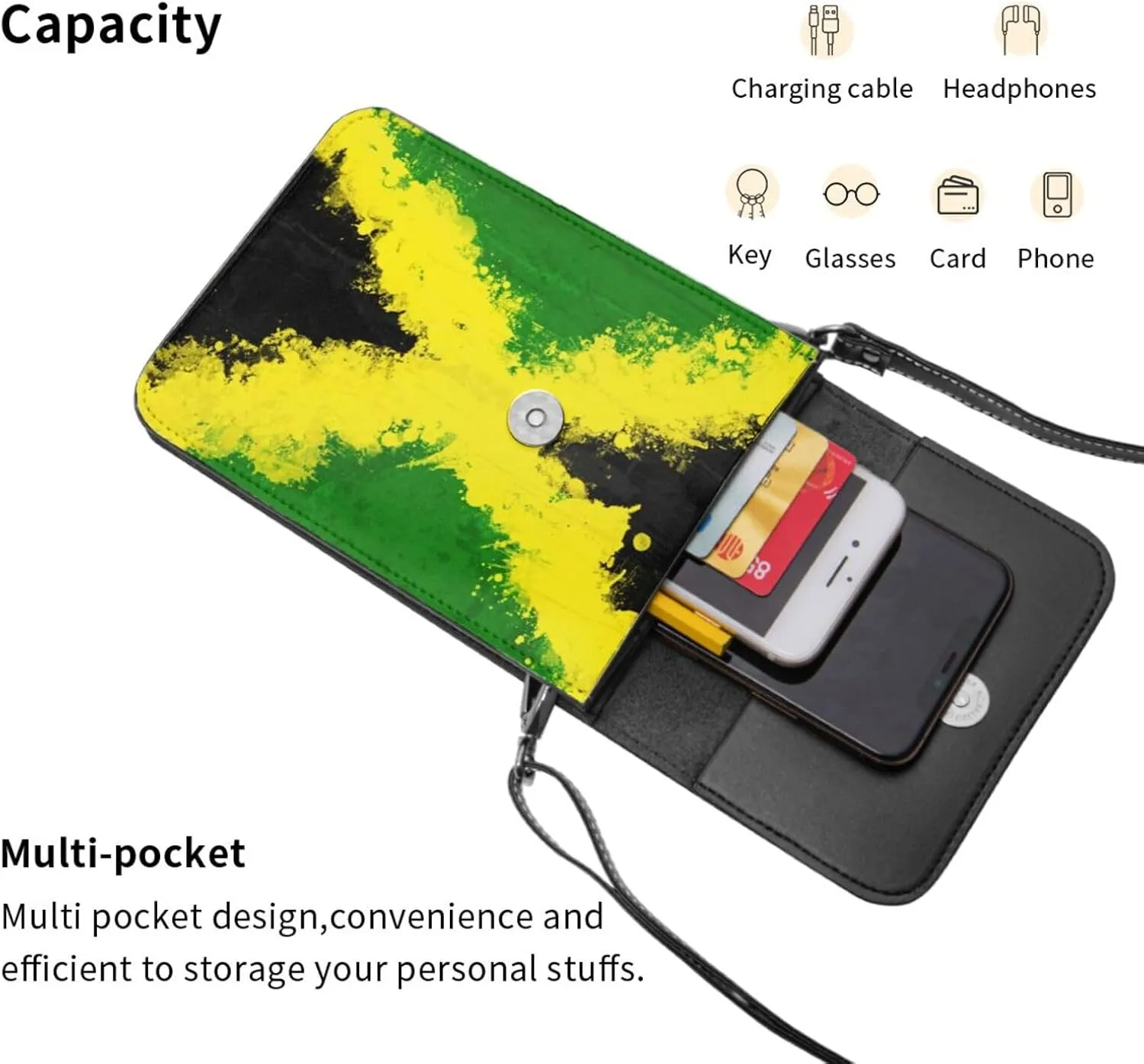 Autism Awareness Leather Crossbody Cell Phone Purse Small Wallet Bags Adjustable Phone Bag for Women