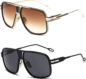 Aviator Sunglasses for Men 100% UV Protection Goggle Alloy Frame with Case
