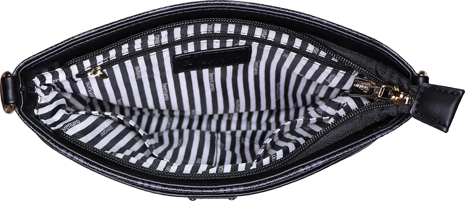 B BRENTANO Vegan Medium Crossbody Handbag Purse