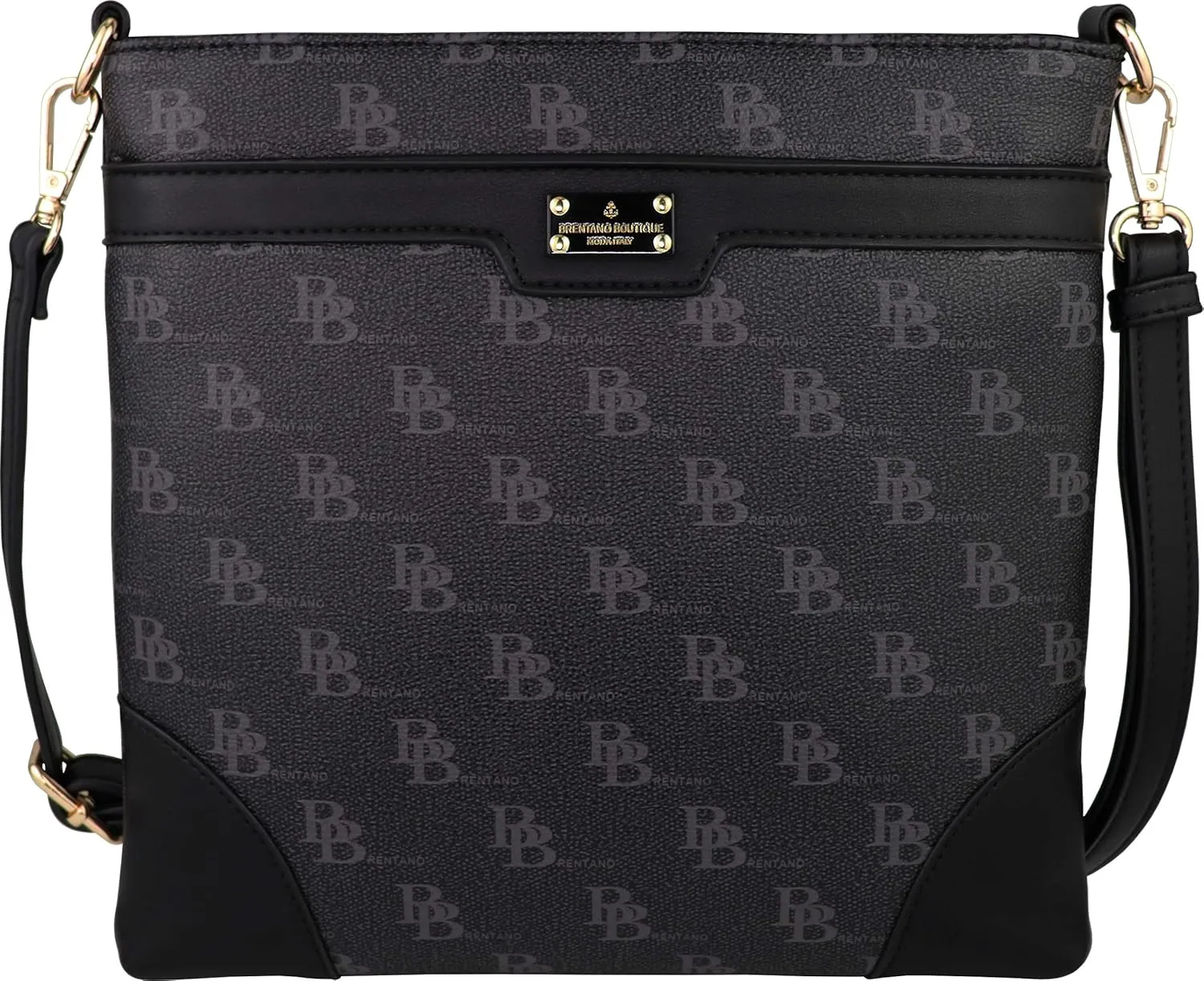 B BRENTANO Vegan Medium Crossbody Handbag Purse