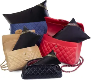 Bag-a-Vie Purse Pillow Shaper Insert - Luxury Purse and Handbag Shapers [4-Pack] - Black