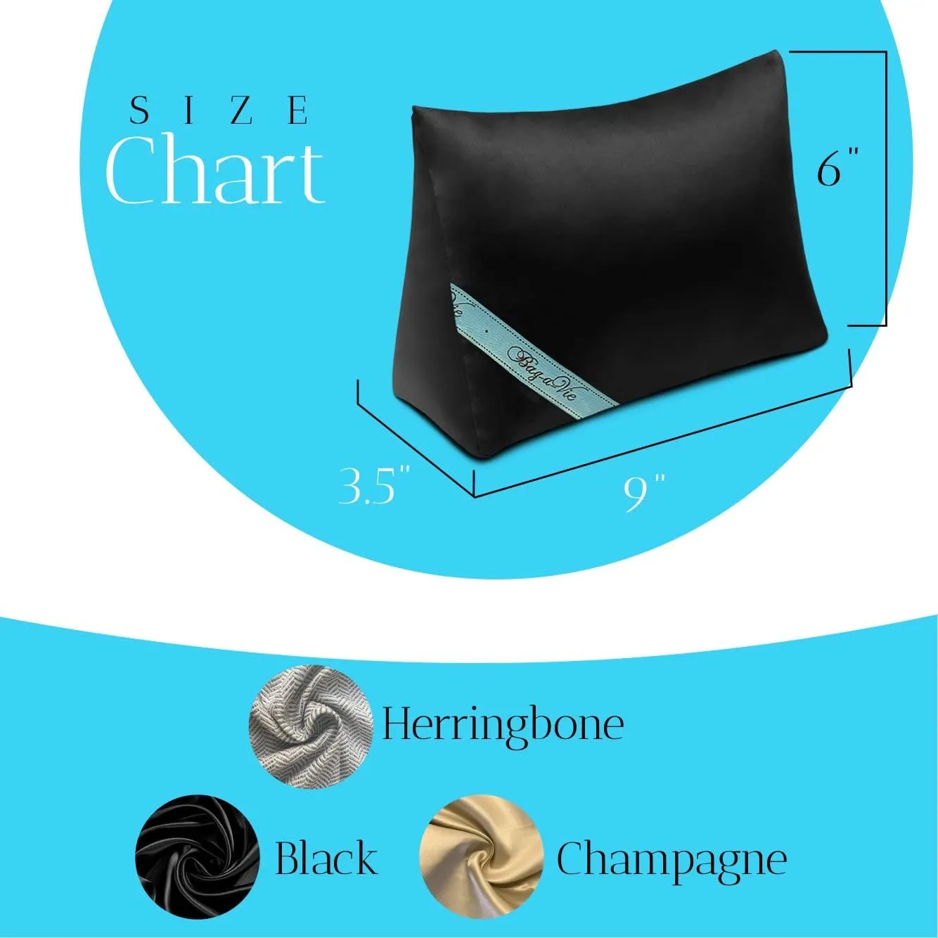 Bag-a-Vie Purse Shaper Pillow Insert - Black Luxury Handbag Shaper for Women's Purses - Custom Pillow Accessories for Kelly 28