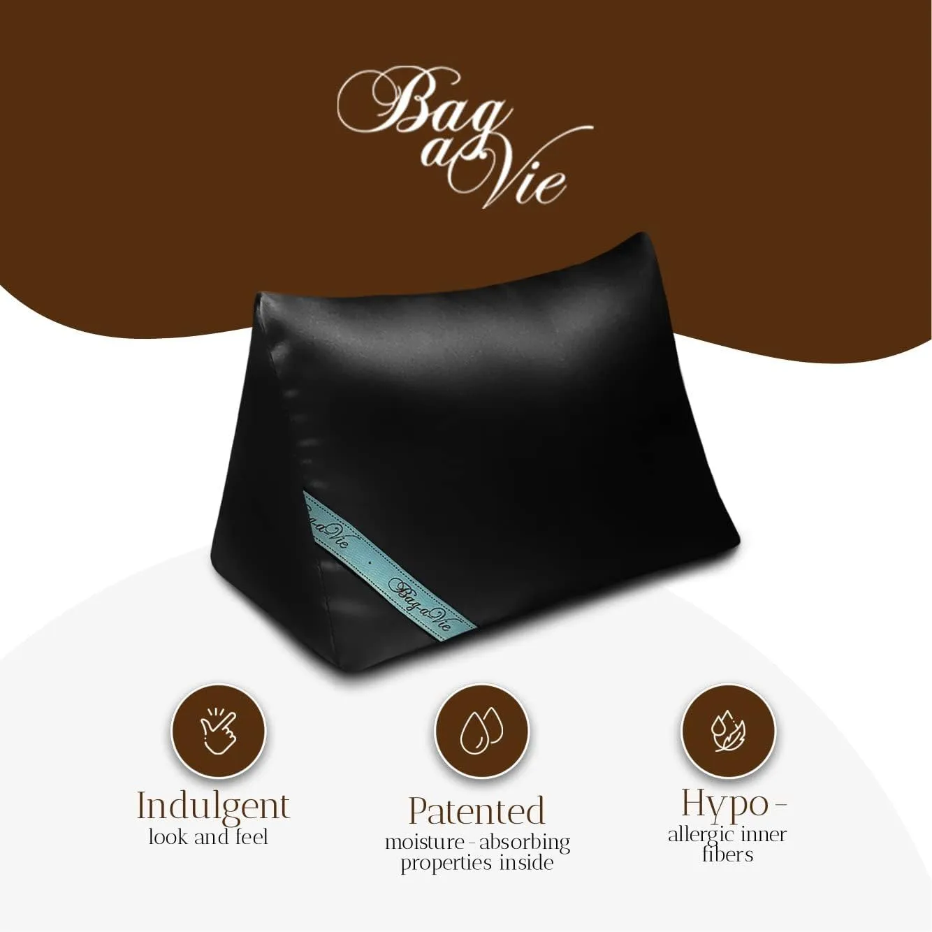 Bag-a-Vie Purse Shaper Pillow Insert - Black - Luxury Handbag Shaper Insert for Women's Purses - Handbag Custom Pillow Purse Accessories for Birkin 30
