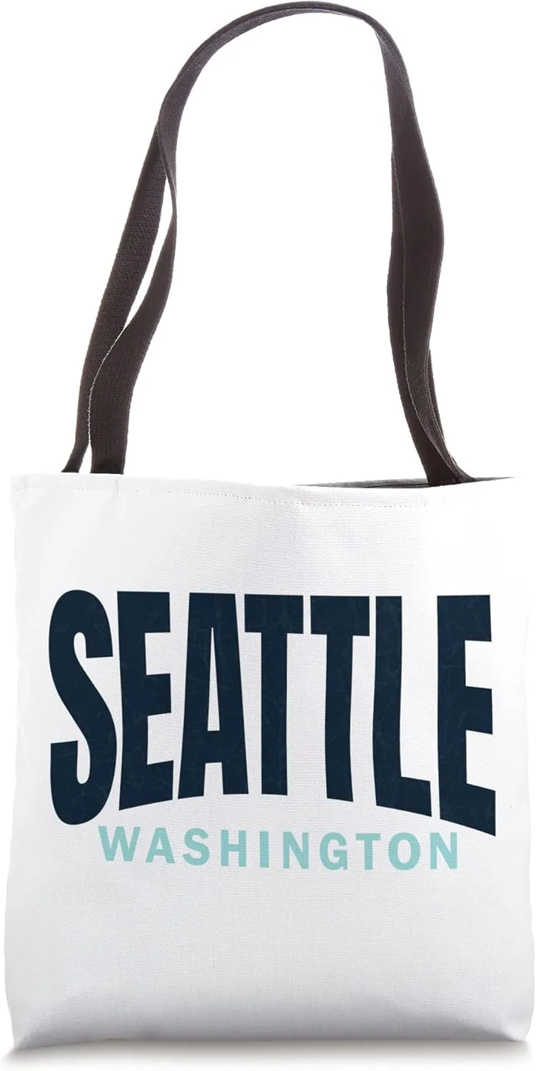 Basic Seattle Baby-Blue Powder-Blue Seattle Blue Arc Classic Tote Bag