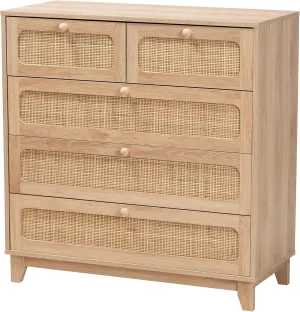 Baxton Studio Elsbeth Storage & Organization, One Size, Oak Brown/Natural Brown