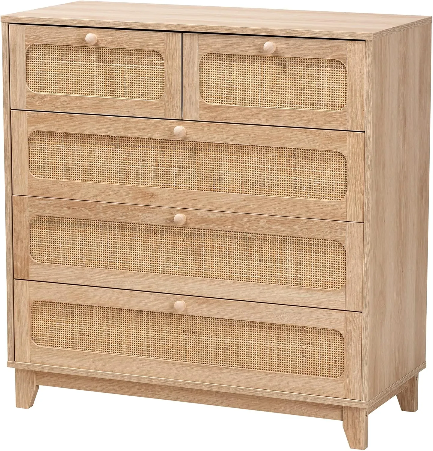Baxton Studio Elsbeth Storage & Organization, One Size, Oak Brown/Natural Brown