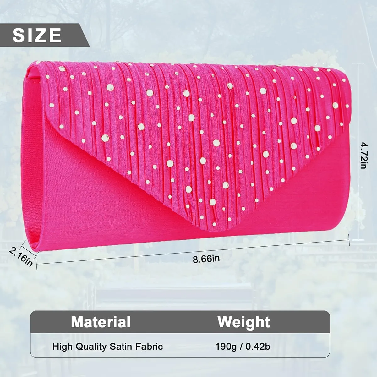 BBjinronjy Clutch Purses for Women Evening Bag Formal Rhinestone Handbags for Wedding Party Cocktail Prom Dinner
