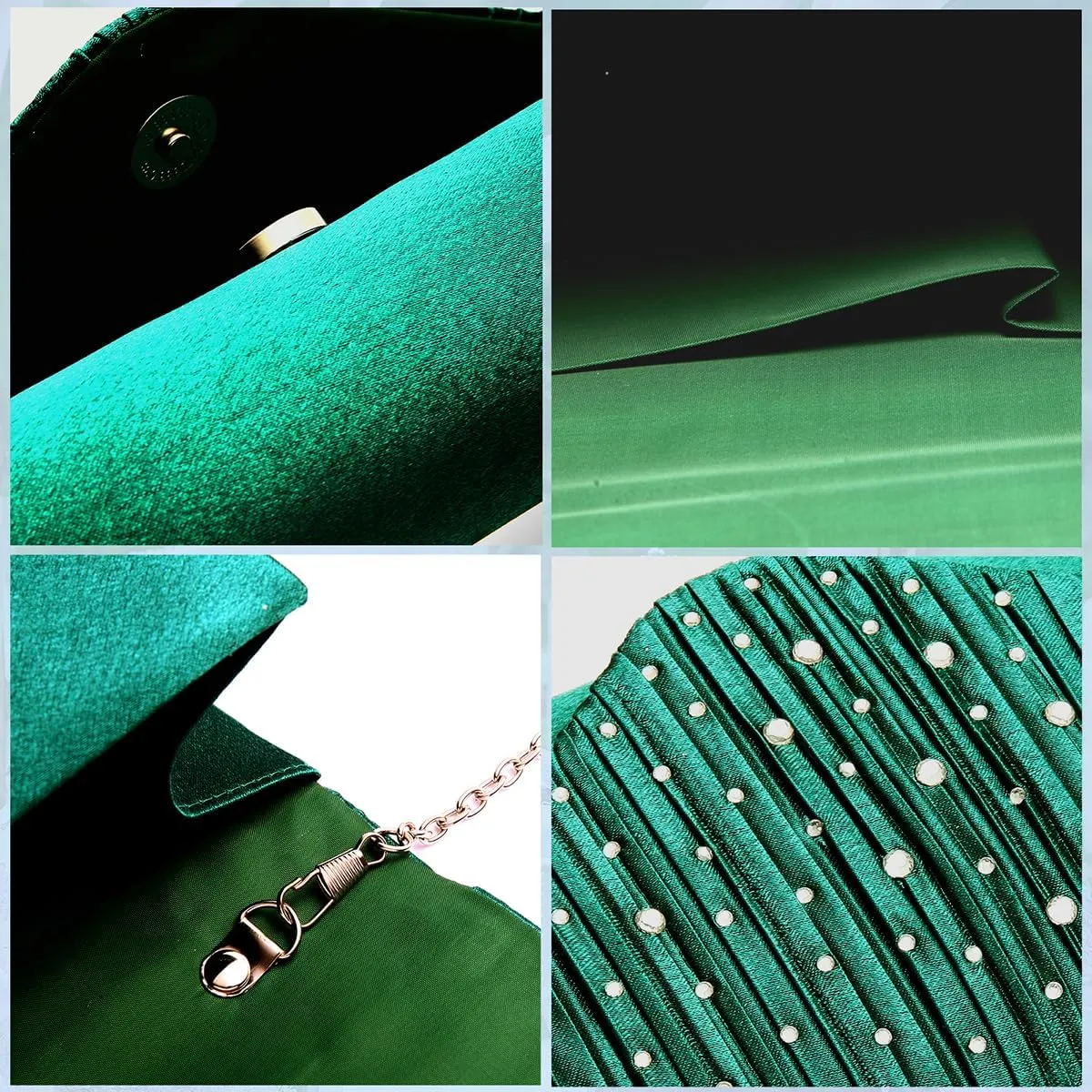 BBjinronjy Clutch Purses for Women Evening Bag Formal Rhinestone Handbags for Wedding Party Cocktail Prom Dinner