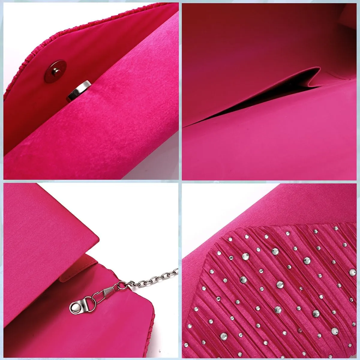 BBjinronjy Clutch Purses for Women Evening Bag Formal Rhinestone Handbags for Wedding Party Cocktail Prom Dinner